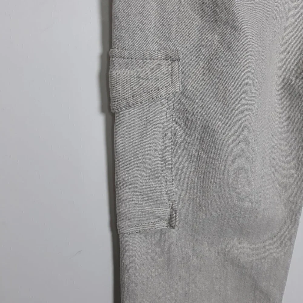 Theory Baratini Wordly Ankle Cargo Mid-Rise Jeans 10 Utility Gorpcore